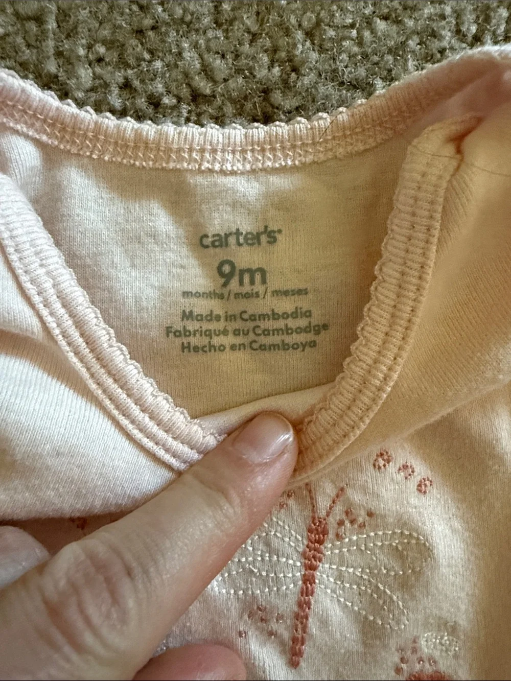 Carter's Cream Hooded Floral Button-Up Top with Pink Outfit Pieces